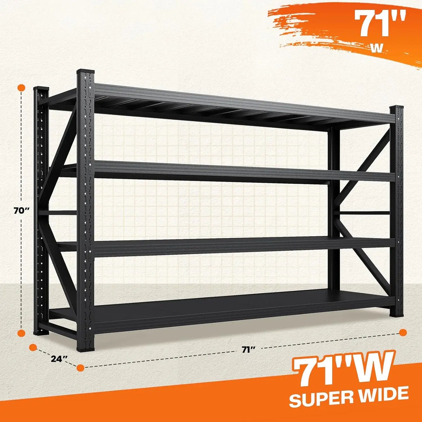 Garage Shelving Units Heavy Duty Metal Adjustable Storage Shelves