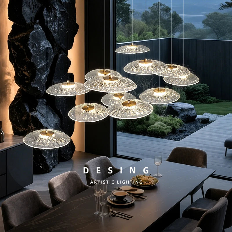 Yingxuan Modern Glass Pendant Light For Dining Room