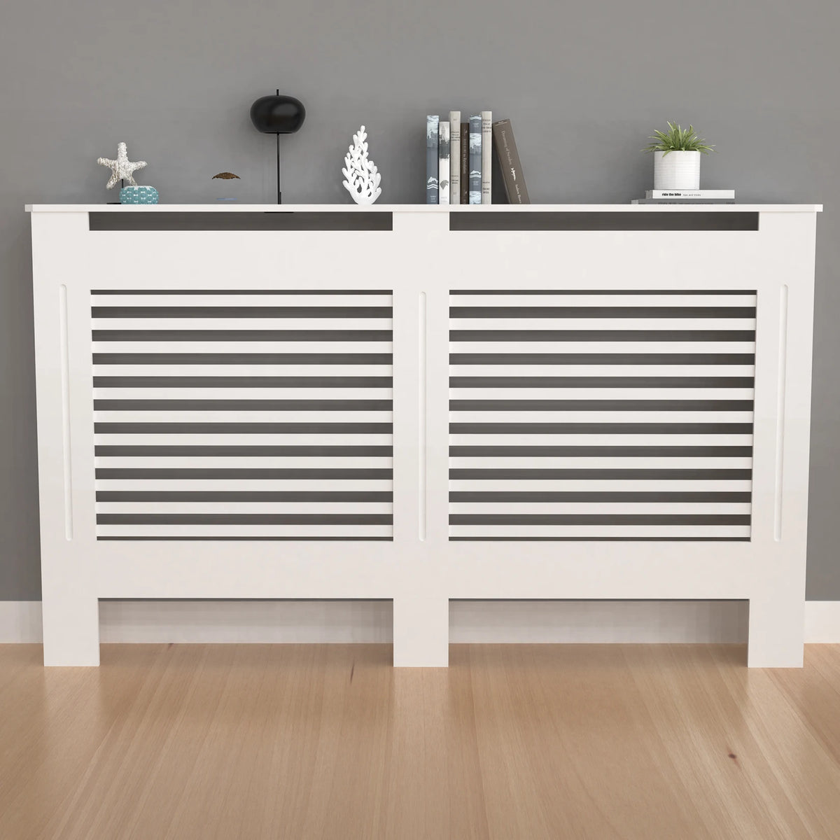 Modern Wood Radiator Cover Cabinet With Grill Shelf For Home