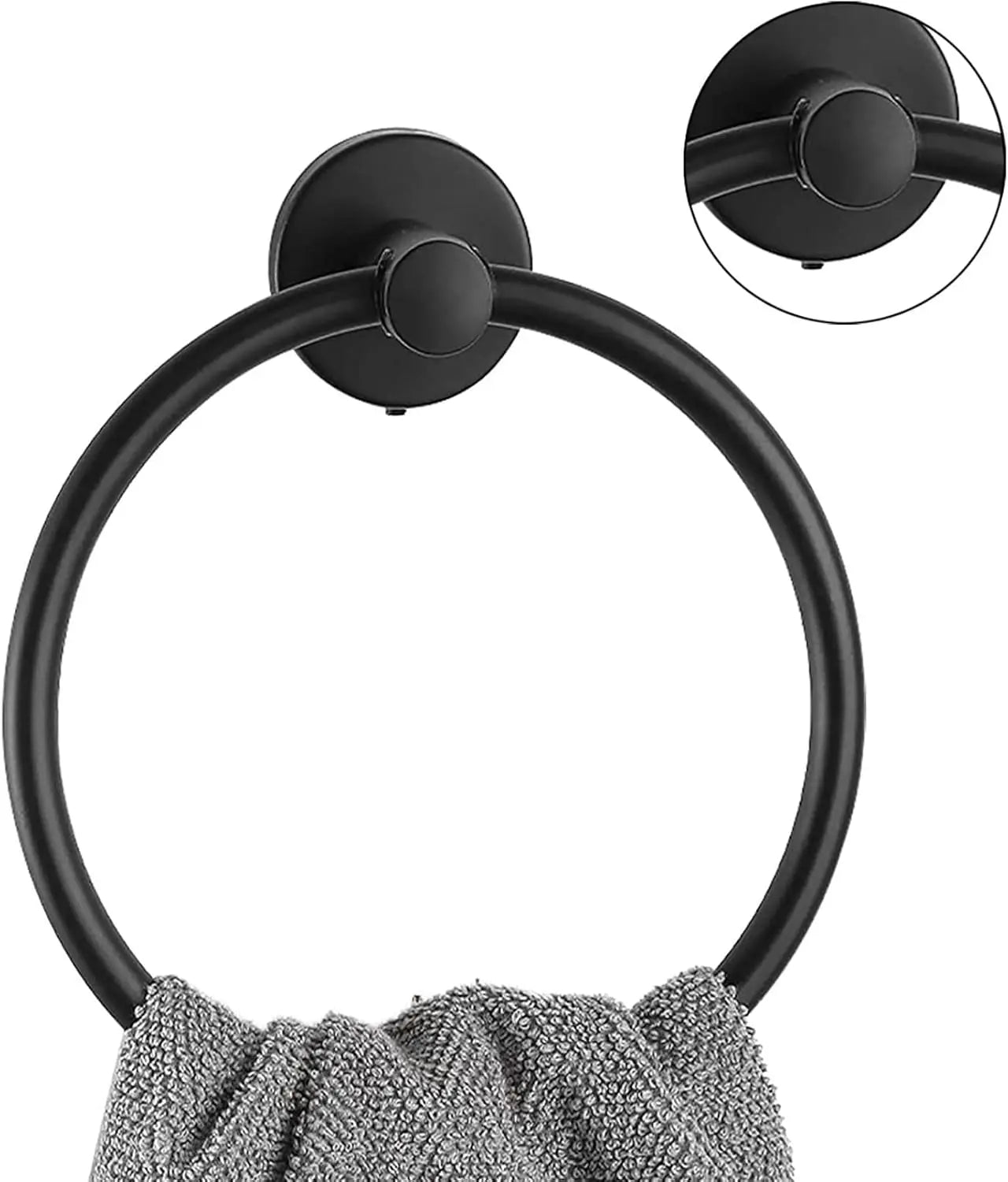 Stainless Steel Wall Mounted Round Towel Ring For Bathroom