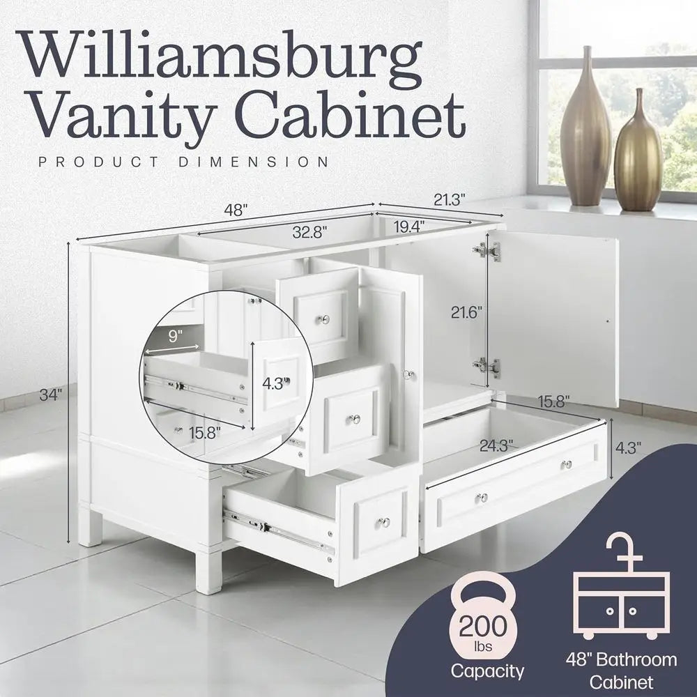Freestanding Bathroom Vanity Cabinet With Soft Close Doors