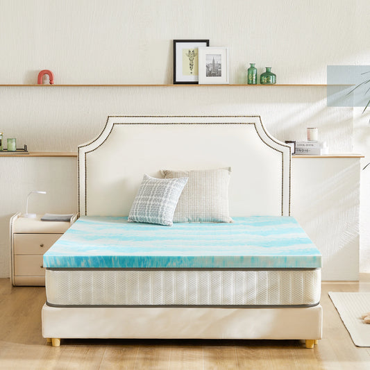 JHK Gel Memory Foam Mattress Topper Cooling And Breathable