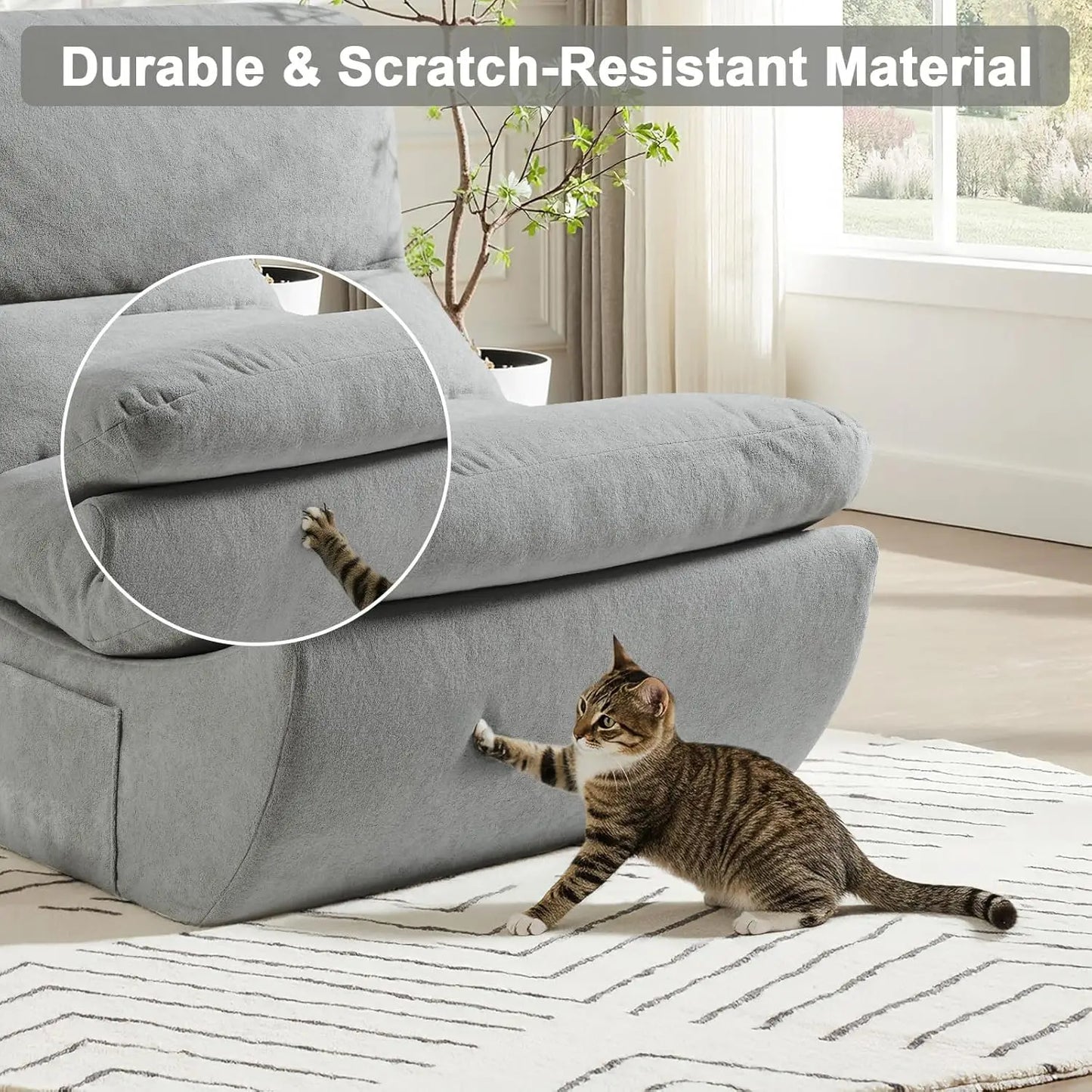 HUANZHUANG Comfy Reading Chair For Adults Modular Bean Bag Chair