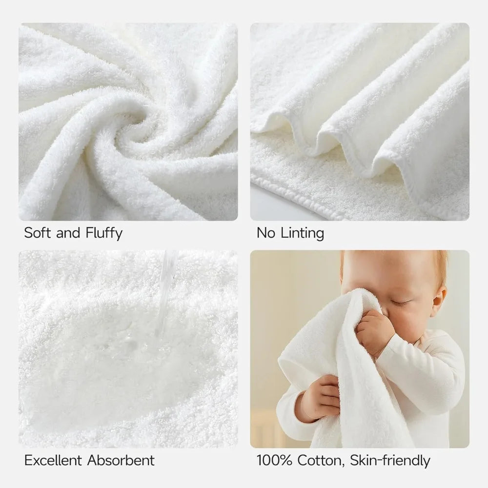 Ultra Plush Bath Towel Set Premium Thick Cotton For Home