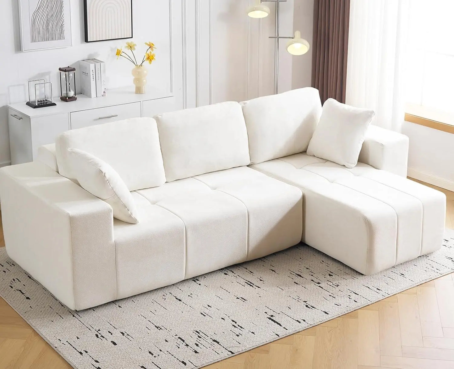 Cloud Modular Sectional Couch Chenille L Shaped Sofa Chaise