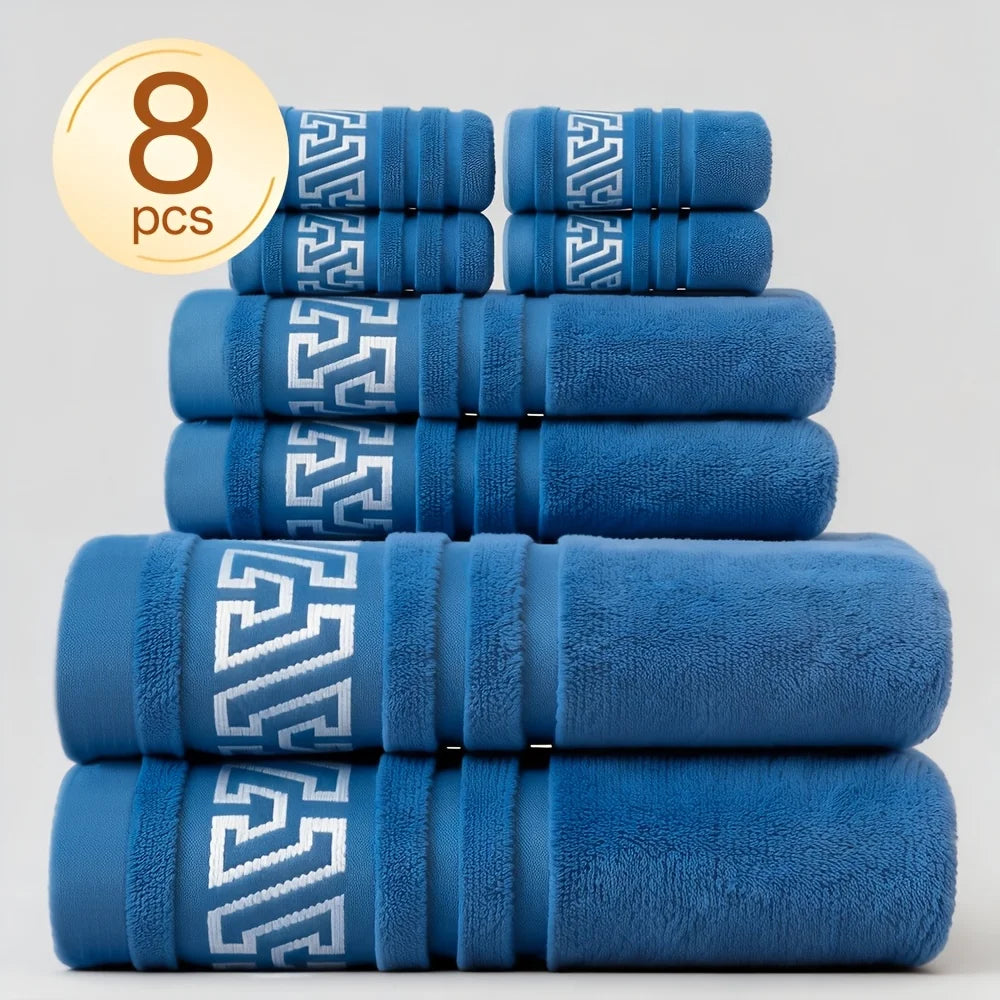 Cotton Bath Towel Set Includes Two Large Towels Highly Absorbent