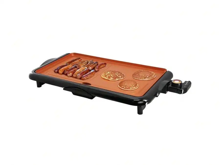 XMSJ Electric Grill Griddle With Copper Coating Nonstick Surface 220V