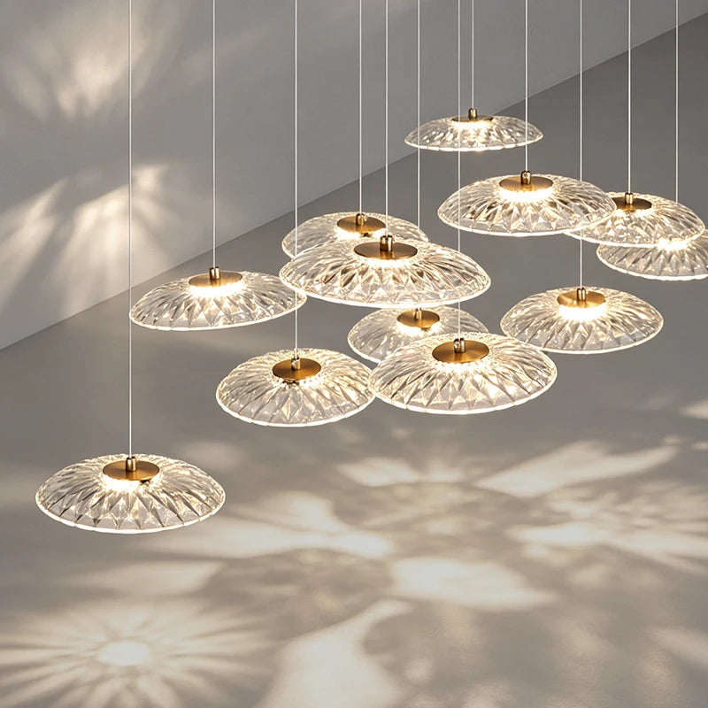 Yingxuan Modern Glass Pendant Light For Dining Room