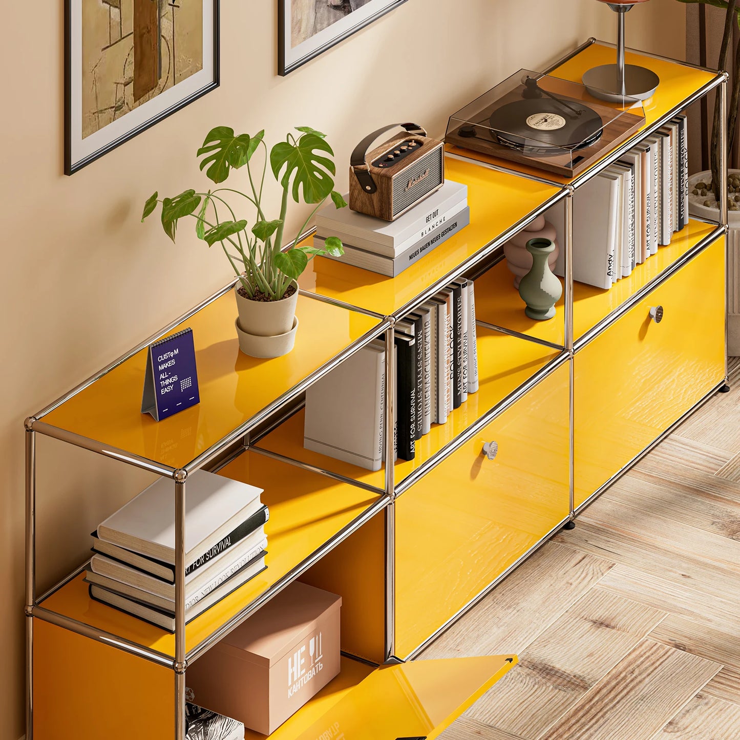 Stainless Steel Storage Cabinet TV Stand For Living Room Office