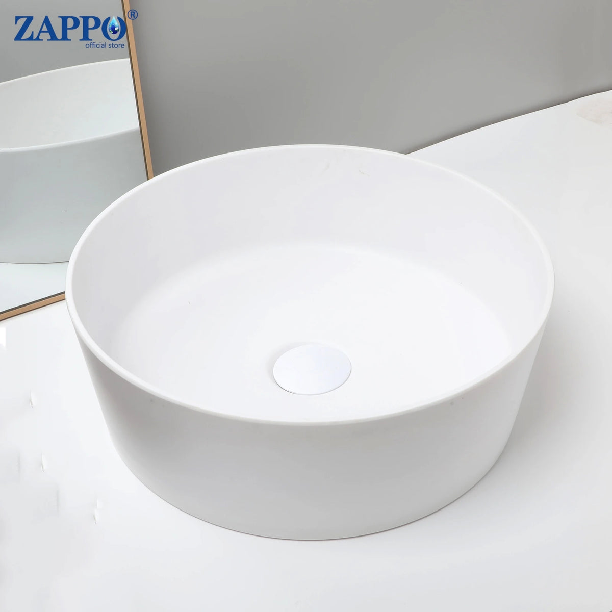 Mekkhala Rectangular Stone Resin Vessel Bathroom Sink