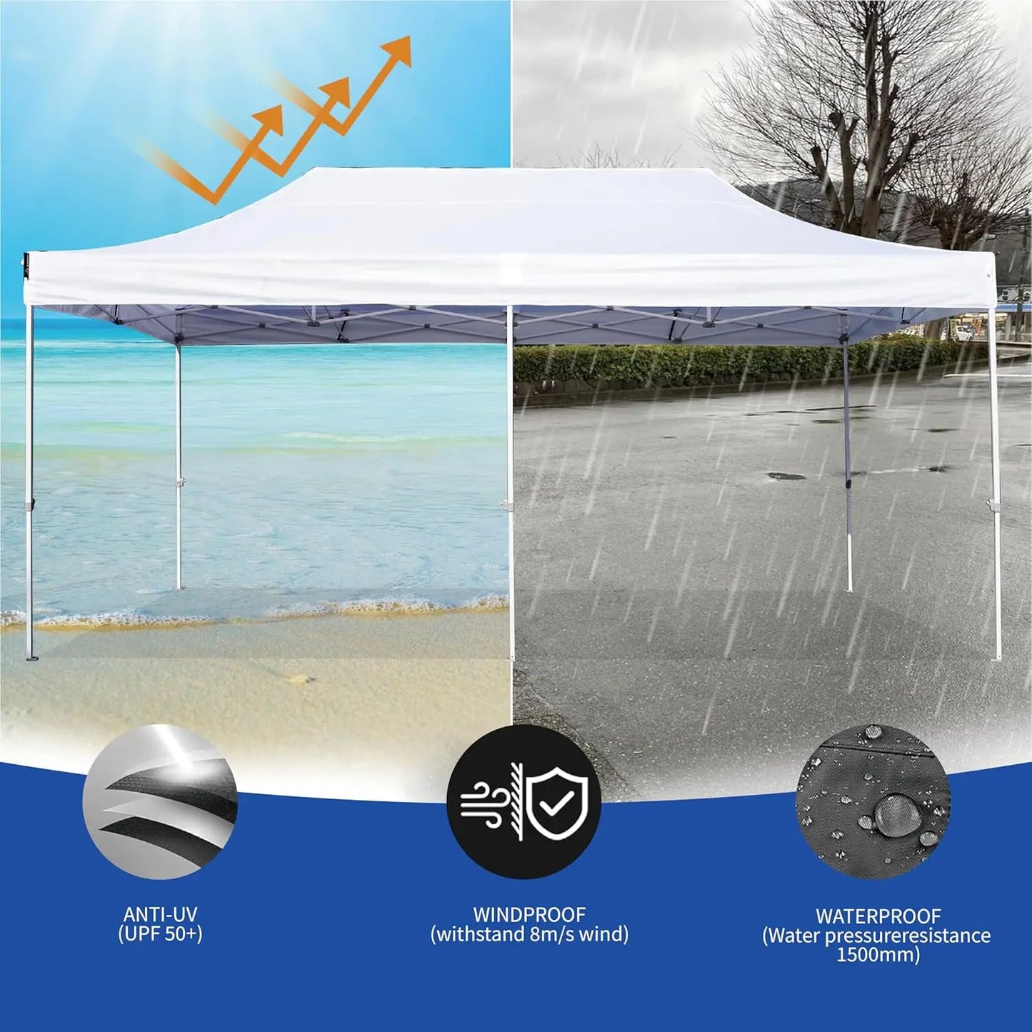 Canopy Tent Pop Up Portable Heavy Duty Outdoor Market Shelter