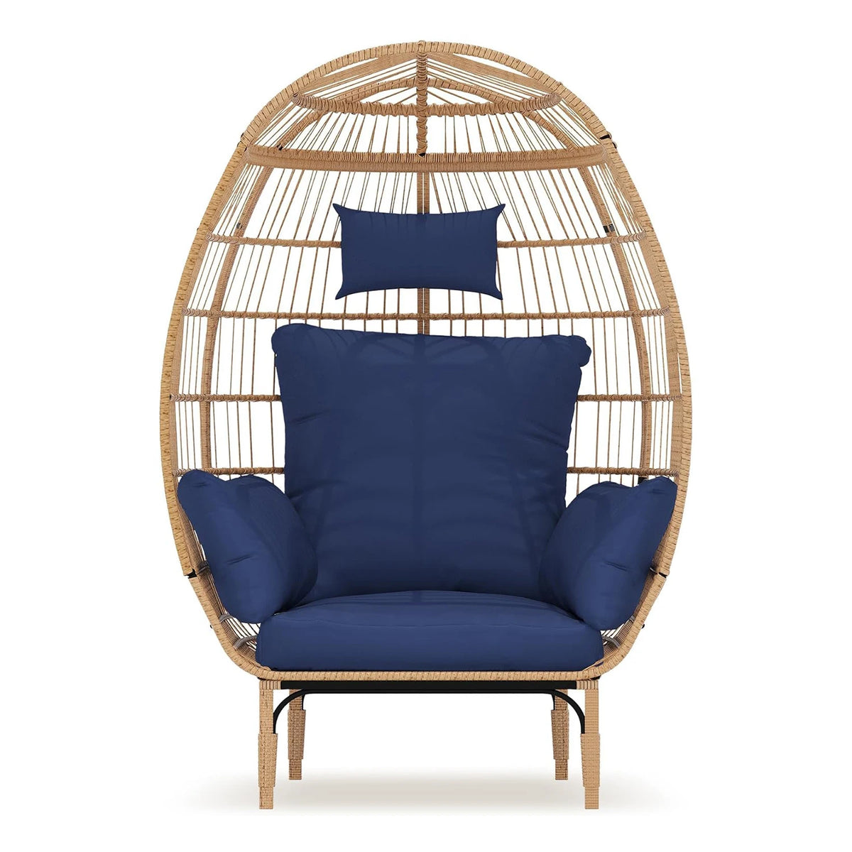 Himiss Premium Wicker Rattan Outdoor Egg Patio Lounge Chair