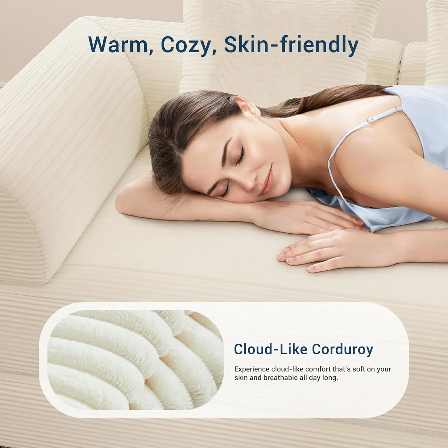 GUOHE Cloud Boneless Convertible Floor Sofa Bed 4 in 1