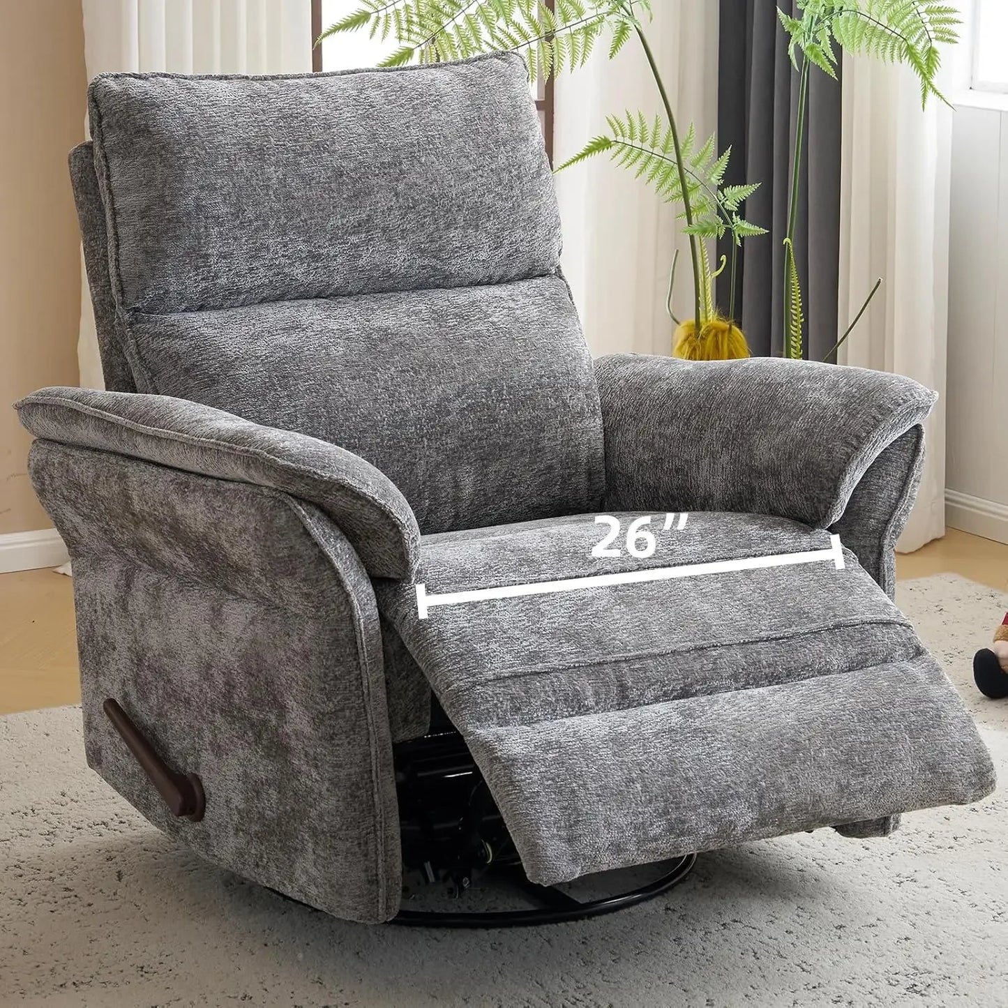 Chengwei Recliner Chair With 360 Degree Swivel And Adjustable Headrest