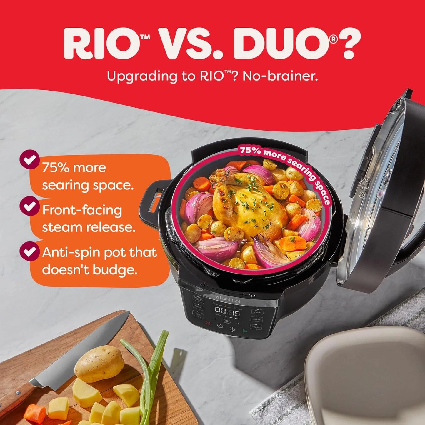RIO Mini 7-In-1 Pressure Cooker Slow Cook Saute Rice