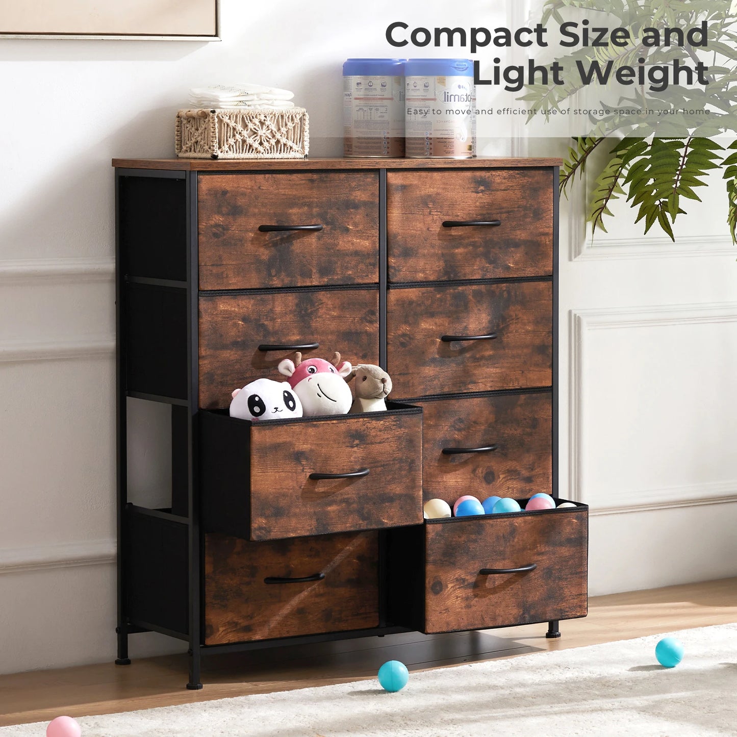 MCQ Eight Drawer Cabinet For Living Room Minimalist Metal Storage