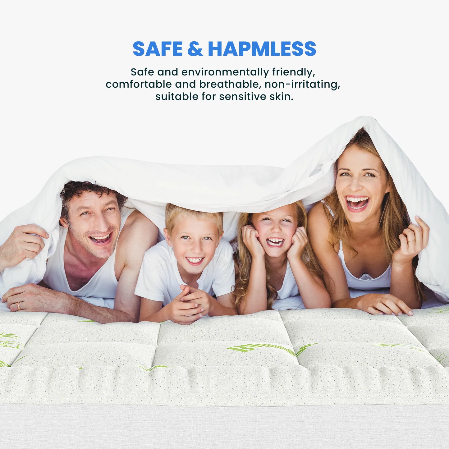 MCQ Bamboo Viscose Mattress Topper Ultra Soft Pillow Top Stretchable Pockets