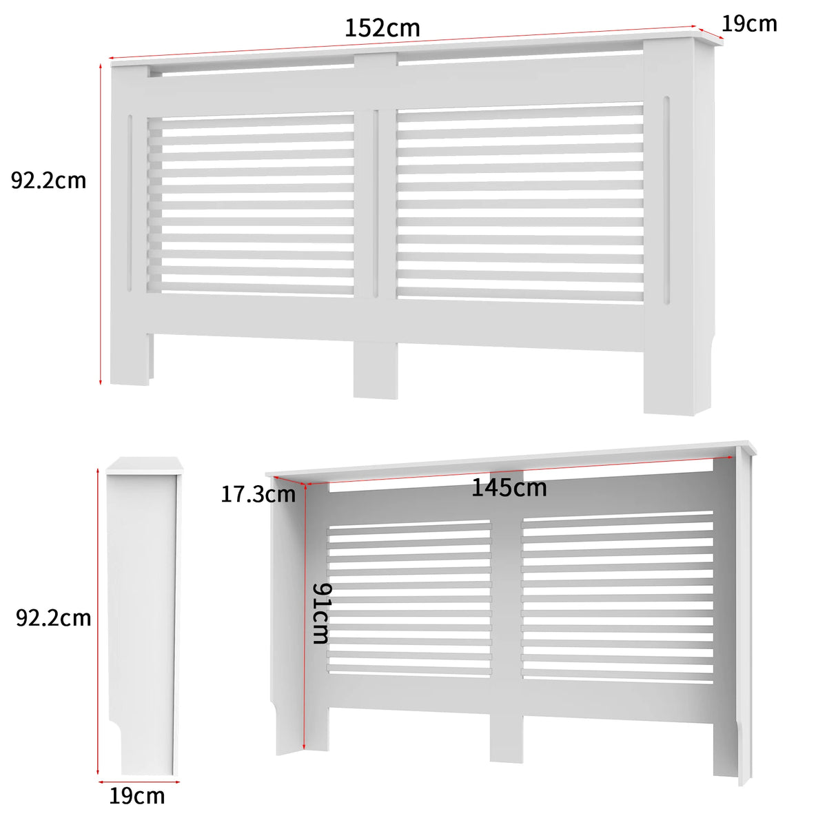 Modern Wood Radiator Cover Cabinet With Grill Shelf For Home