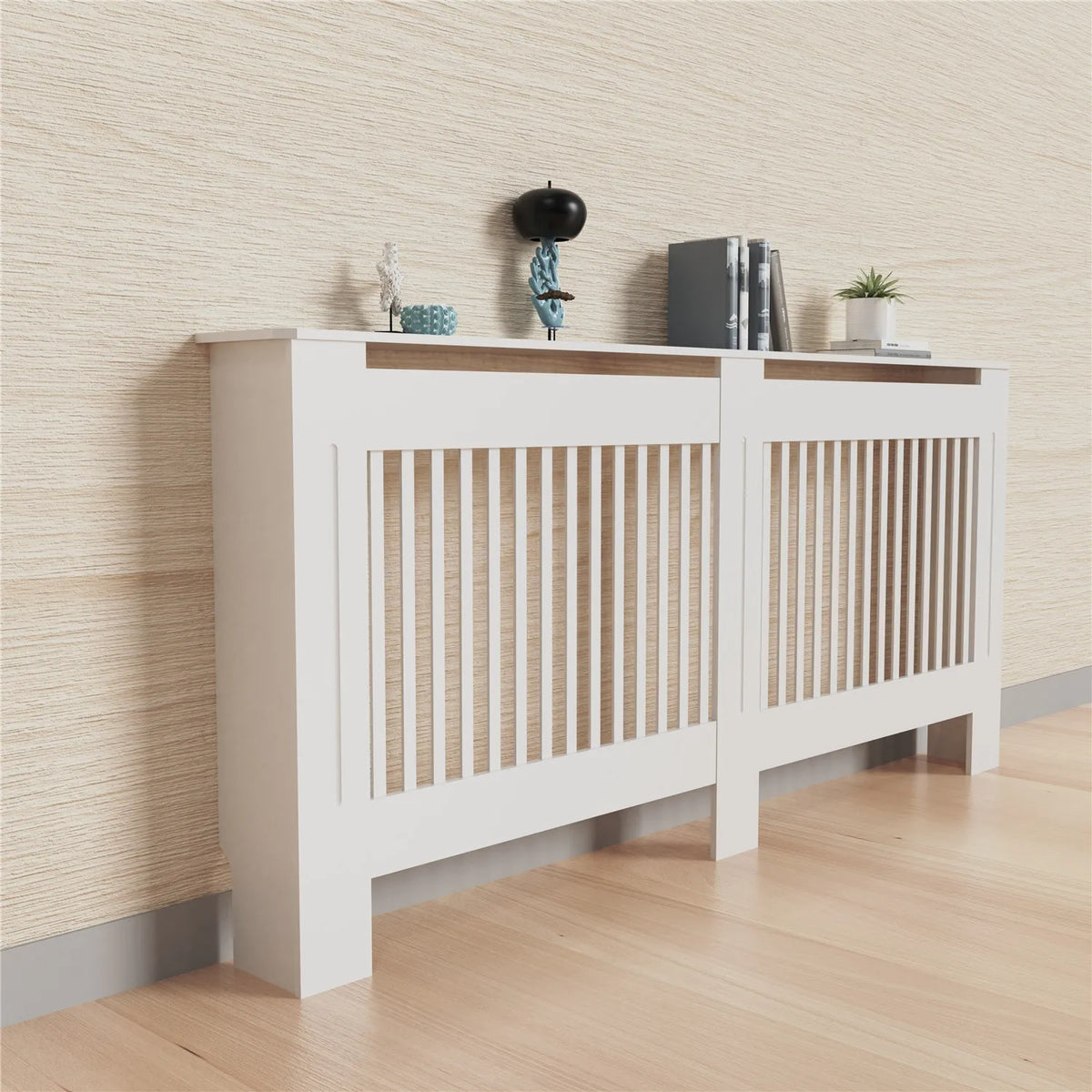 Modern Wood Radiator Cover Cabinet With Grill Shelf For Home