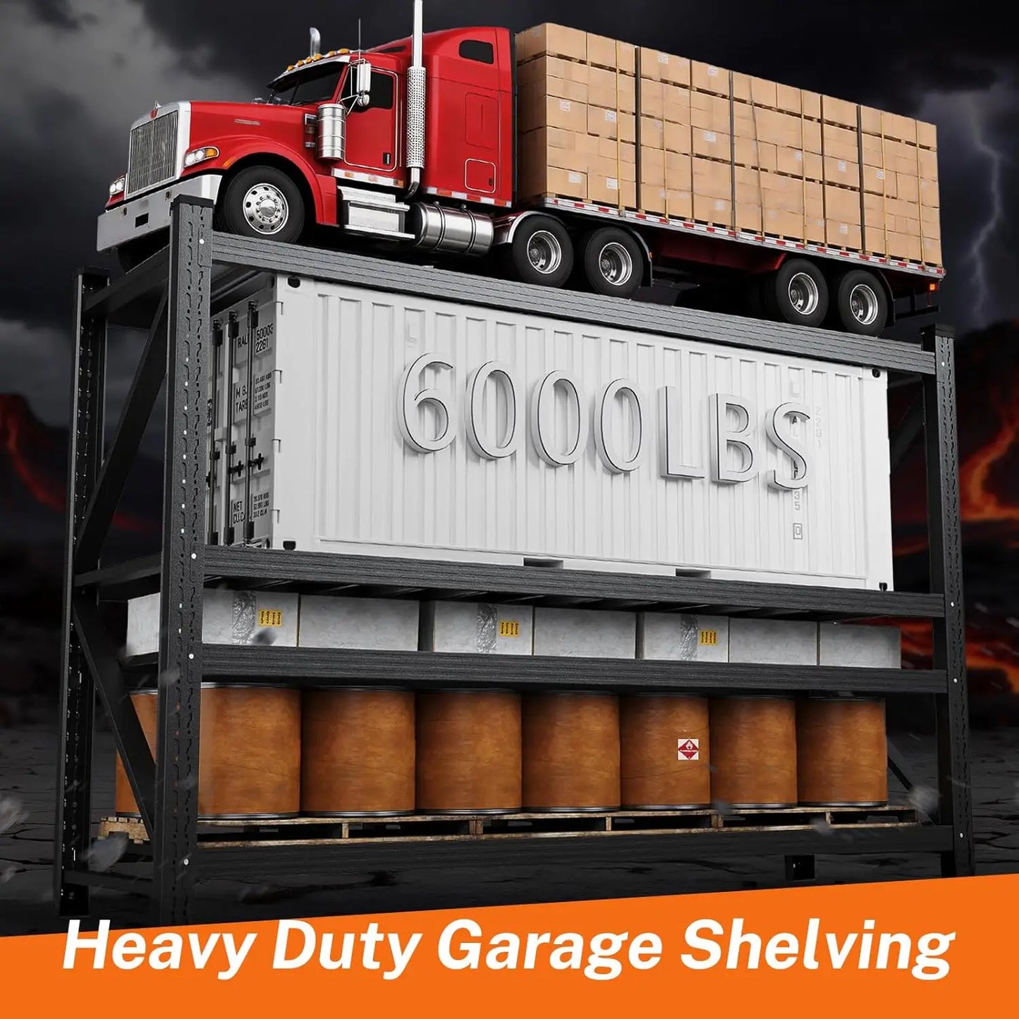 Garage Shelving Units Heavy Duty Metal Adjustable Storage Shelves