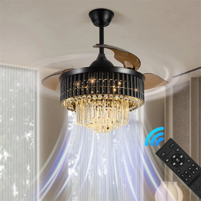 GreeLustr Smart LED Ceiling Fan Light With Remote 6 Speeds