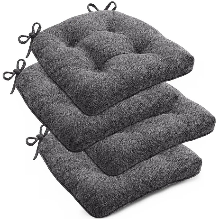 Chair Cushions Set Of 4 Memory Foam Tufted With Ties