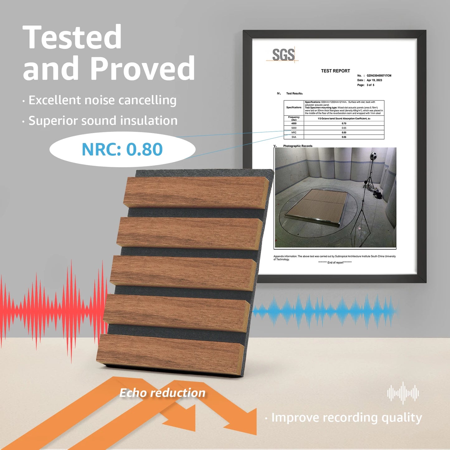 Art3d Wood Slat Acoustic Panels For Noise Reduction