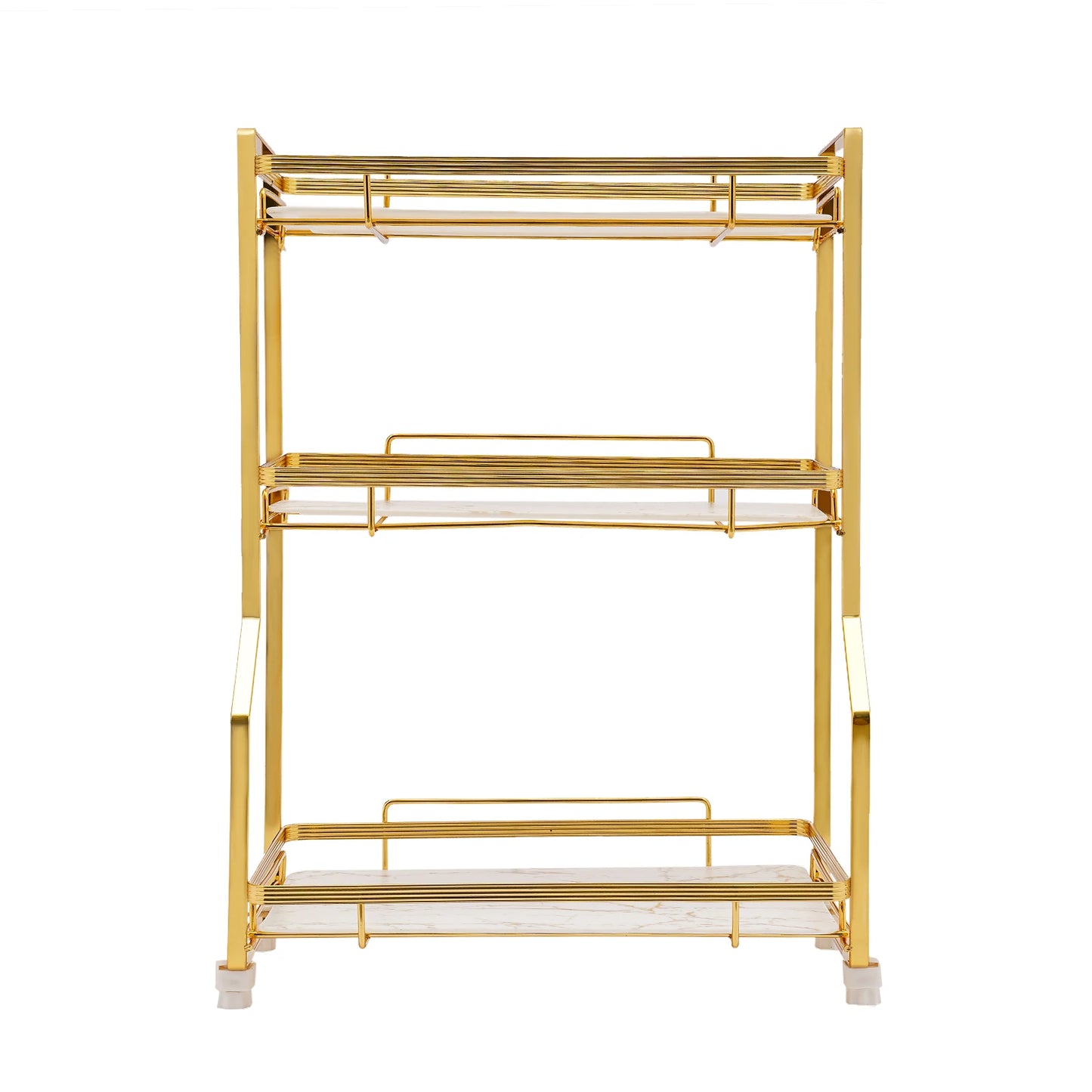 Bymaocar 3 Tier Bathroom Countertop Organizer Metal Storage Shelf For Toiletries