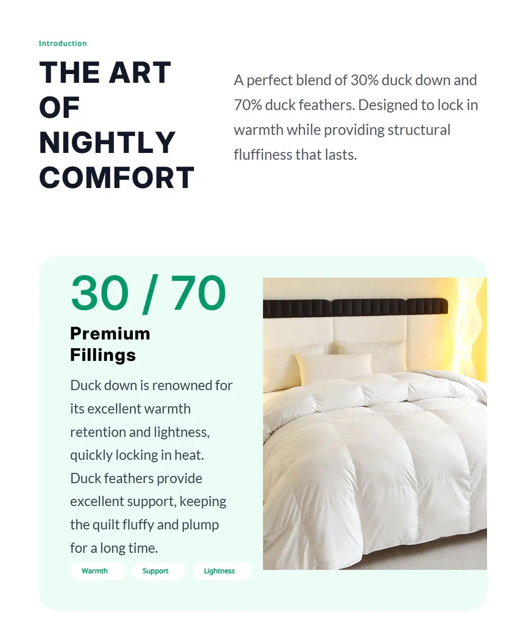 EasYum Duck Feather Quilted Comforter 100 Percent Duck Feather