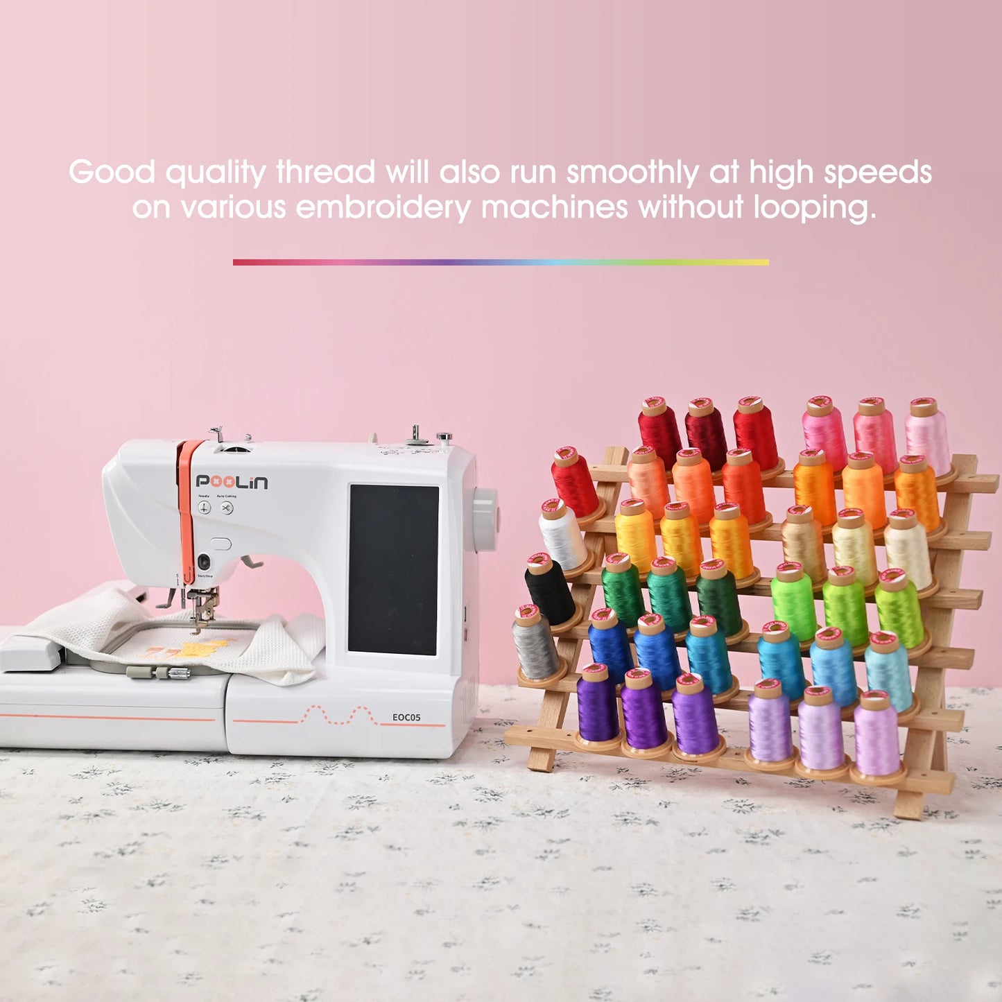 Richword 80 Pcs Embroidery Threads Kit For Sewing Machines