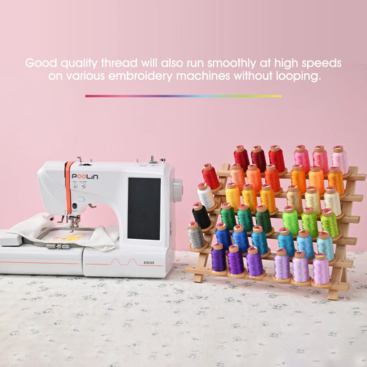 Richword 80 Pcs Embroidery Threads Kit For Sewing Machines