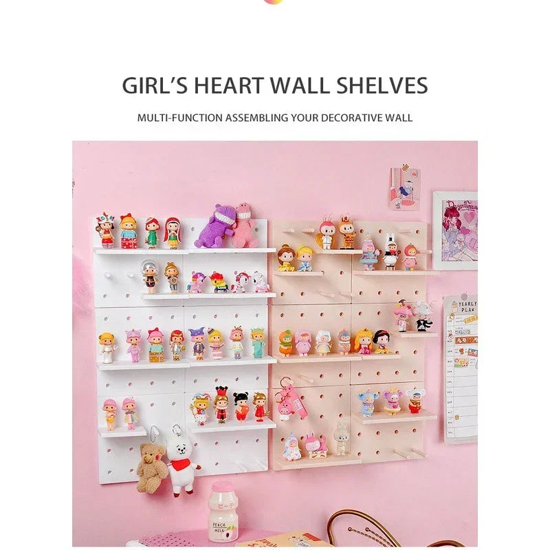 Pegboard Display Stand Wall Organizer for Living Room and Kitchen