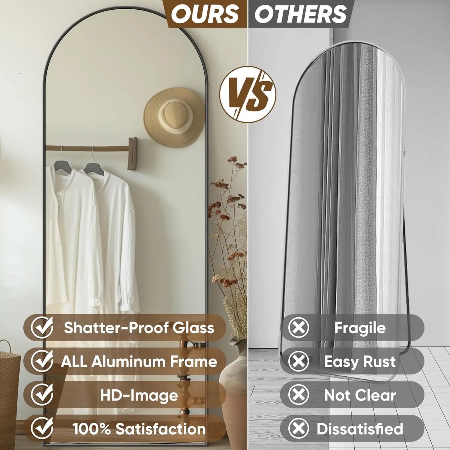 Antok Full Length Mirror With Stand For Bedroom Living Room