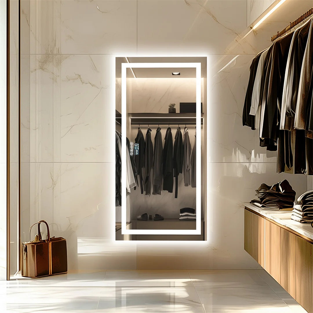 LUVODI Large Bluetooth Vanity Mirror With LED Light Three Color Temperatures