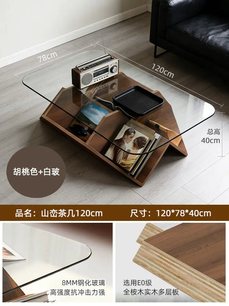 DUTRIEUX Modern Minimalist Wood Coffee Table For Living Room