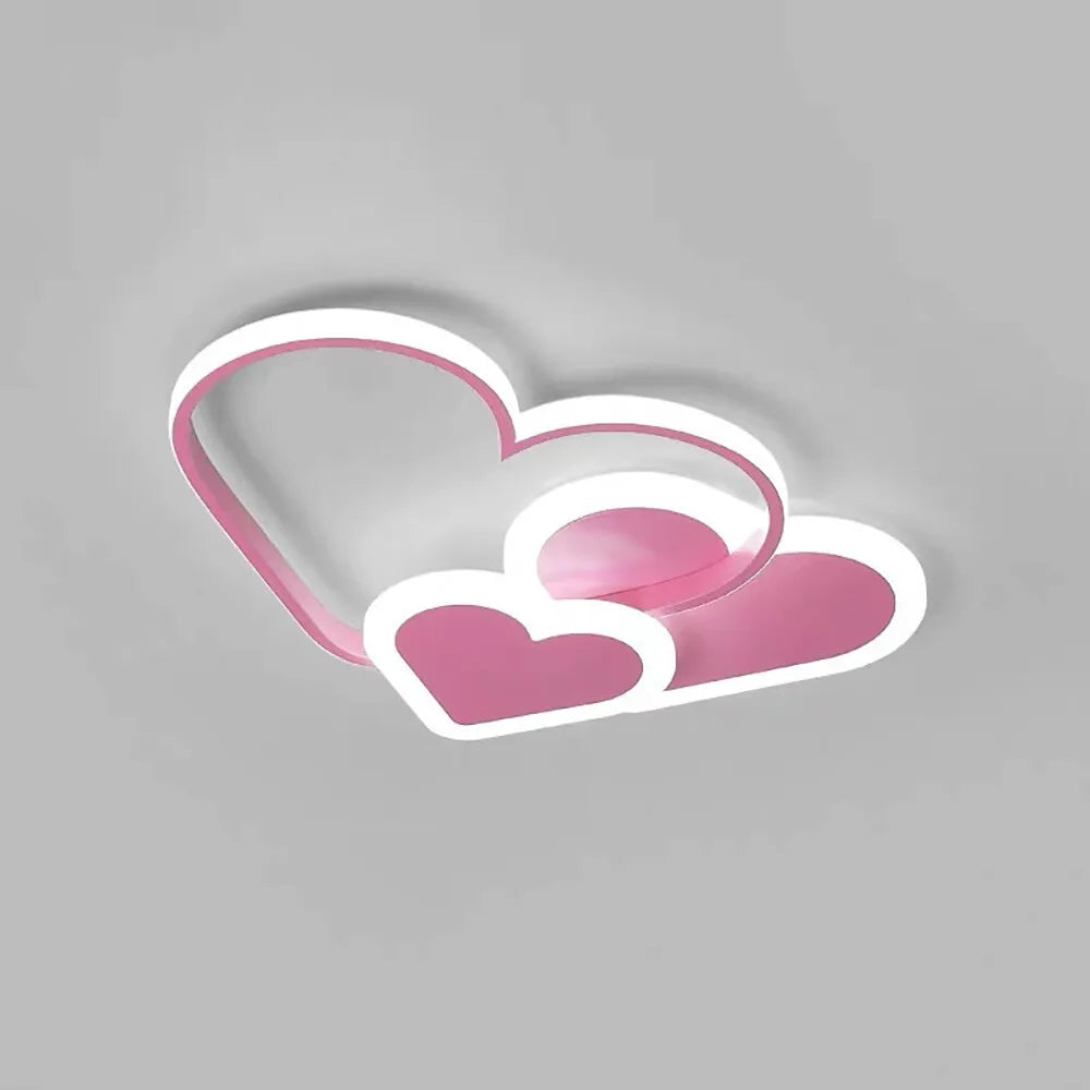 Heart Shaped LED Ceiling Lamp With Remote Control 36W 3000-6000K