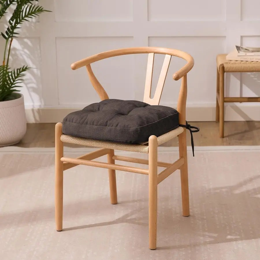 Dining Chair Cushions Tufted Pads With Ties Non Slip Backing