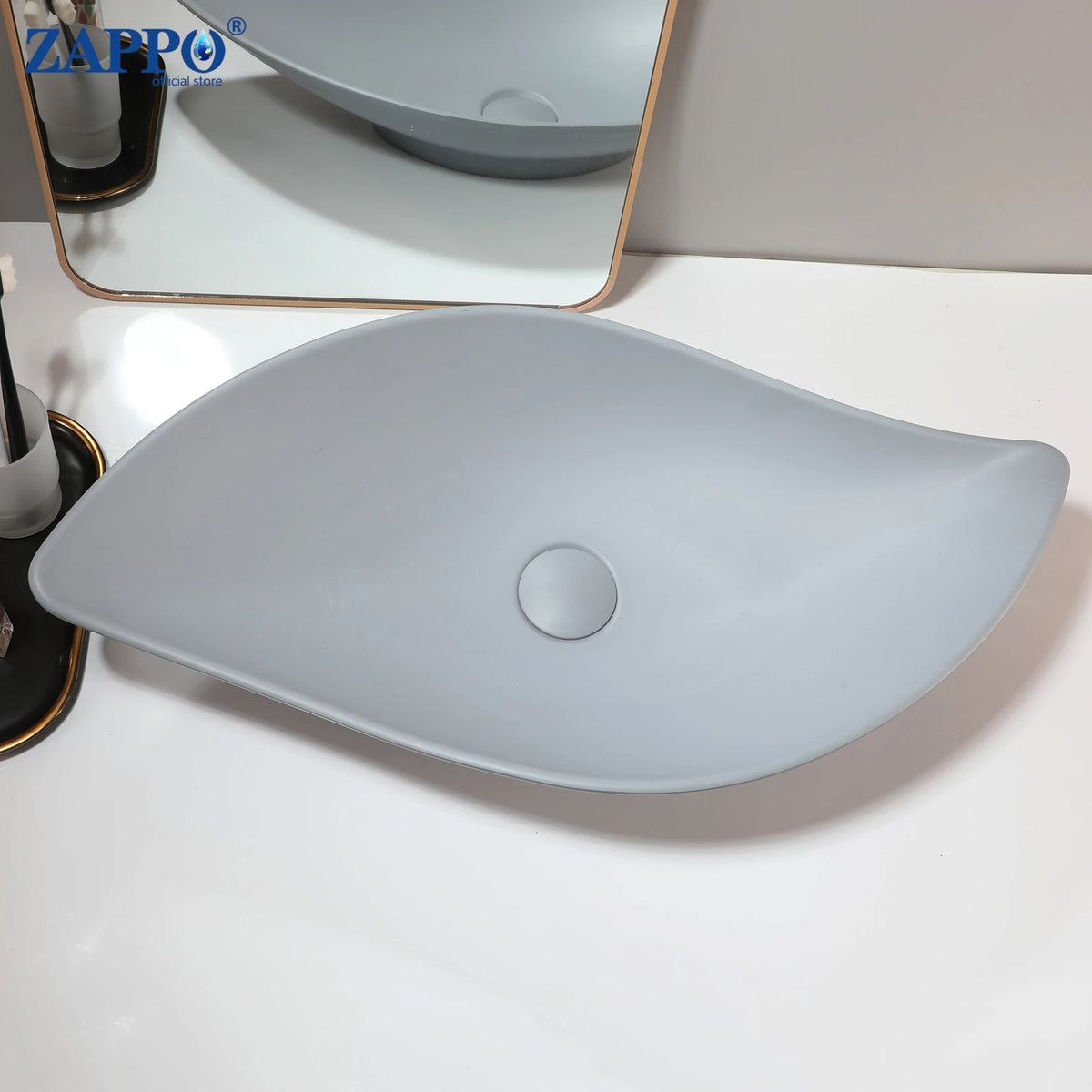 Mekkhala Rectangular Stone Resin Vessel Bathroom Sink