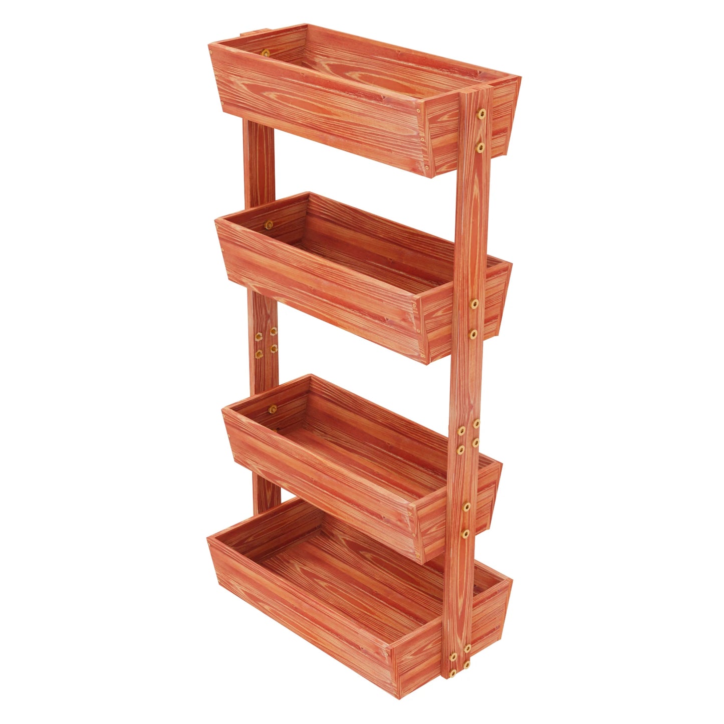 Four Tier Raised Garden Bed With Solid Wood Planter Box