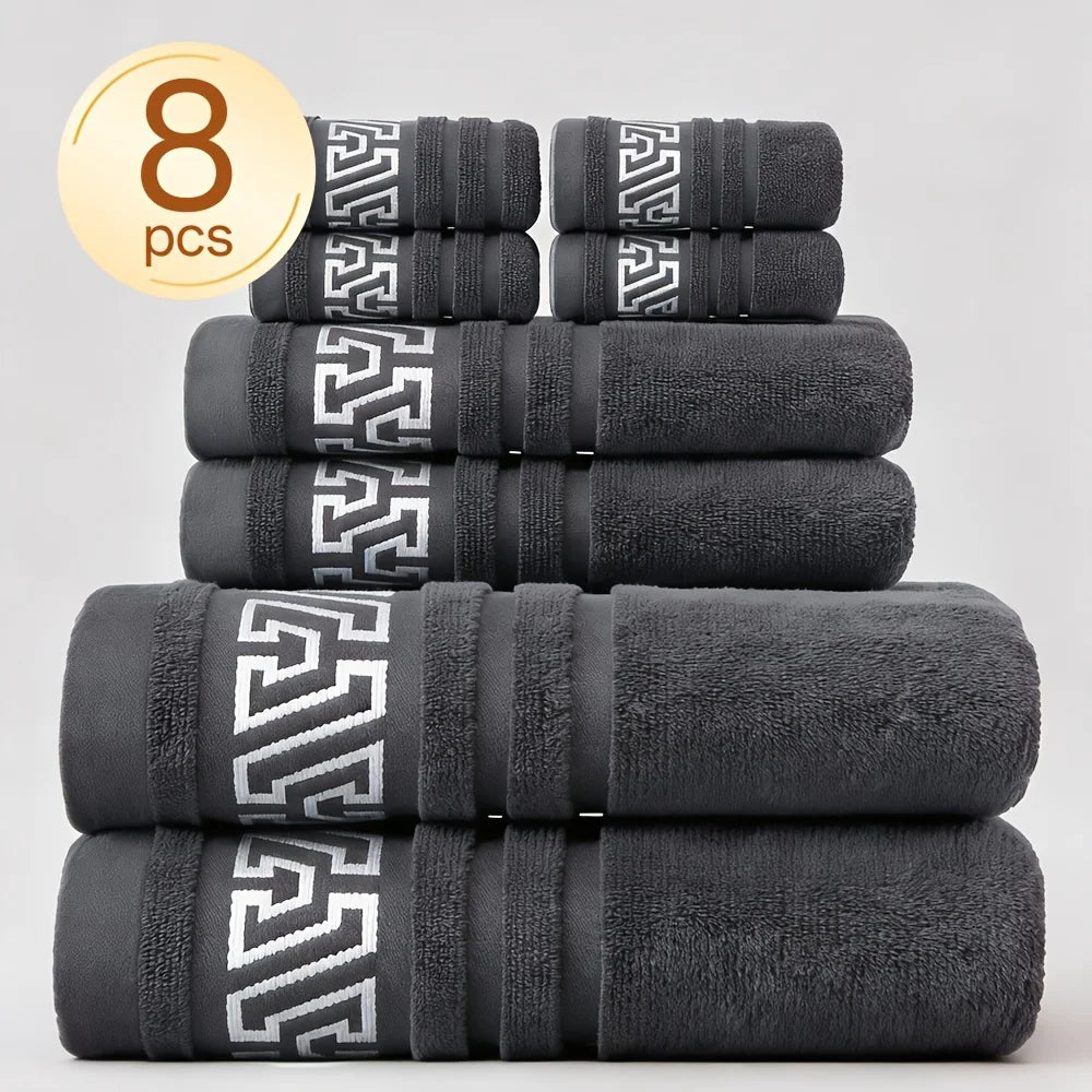 Cotton Bath Towel Set Includes Two Large Towels Highly Absorbent