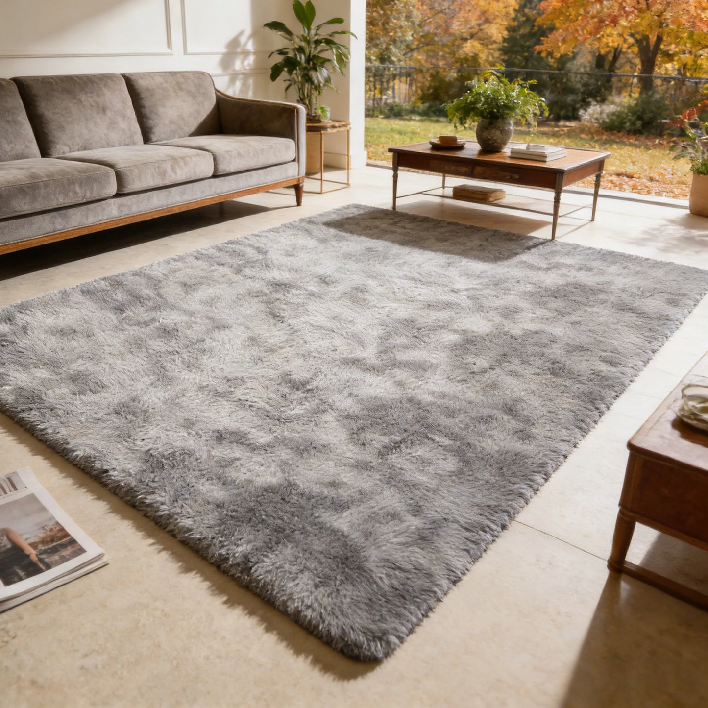 Shag Rugs For Living Room Tie Dyed Ultra Soft RugMat
