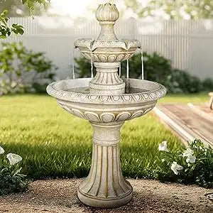 Sunjet Concrete Outdoor Water Fountain Garden Patio