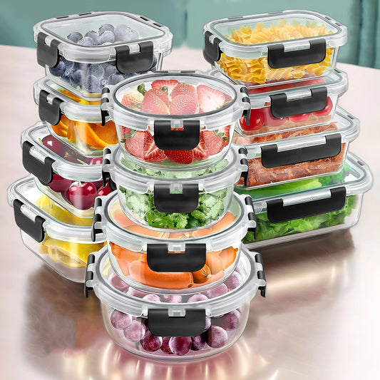 Glass Lunch Box Set With Airtight Lids Microwave Dishwasher Safe