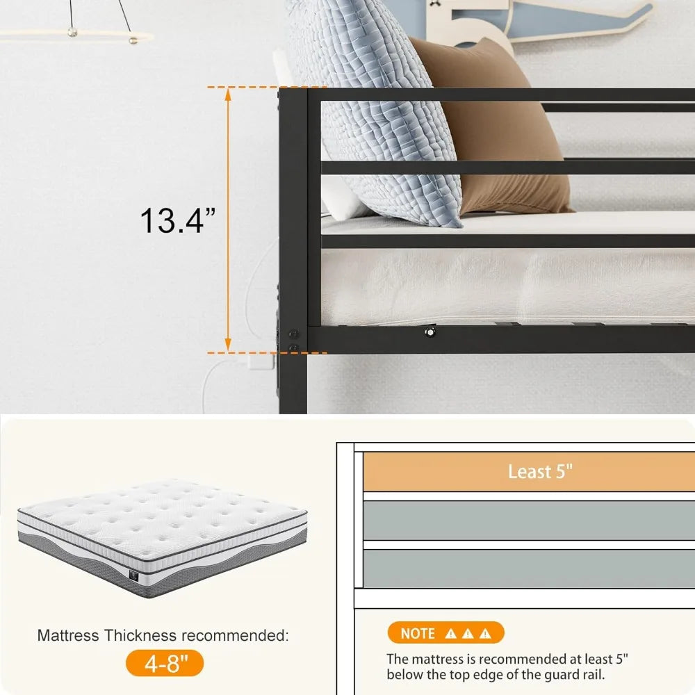 XIAOLANG Bunk Bed With LED Lights And Charging Station