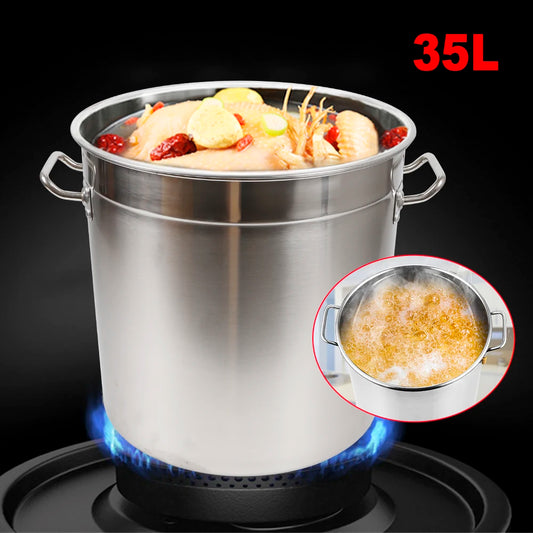 Multipurpose Thickened Stainless Steel Soup And Stock Pot With Lid