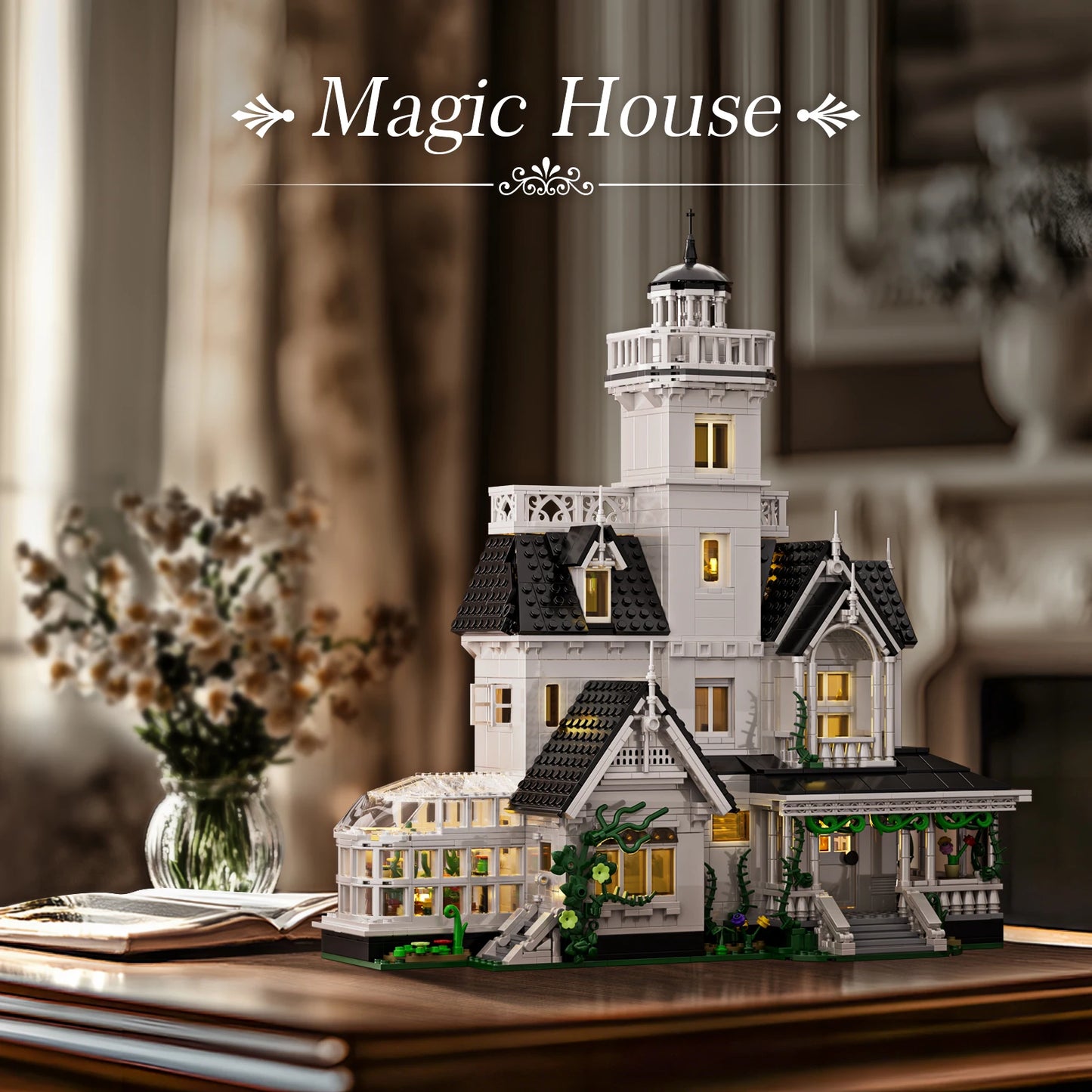 Owens House Victorian Building Set With LED Light Home Decor