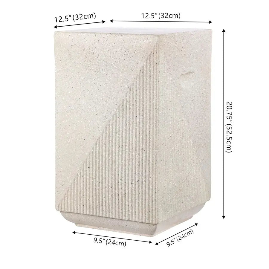 Adrian Contemporary Minimalist Square Indoor Outdoor Accent Table