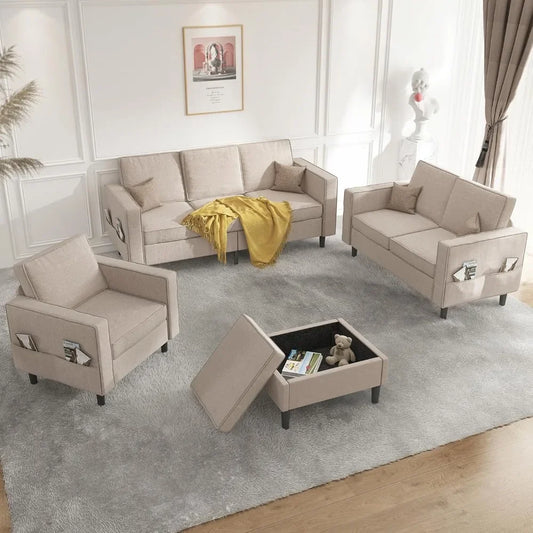 L Shaped Sectional Sofa Set Modern Living Room Furniture