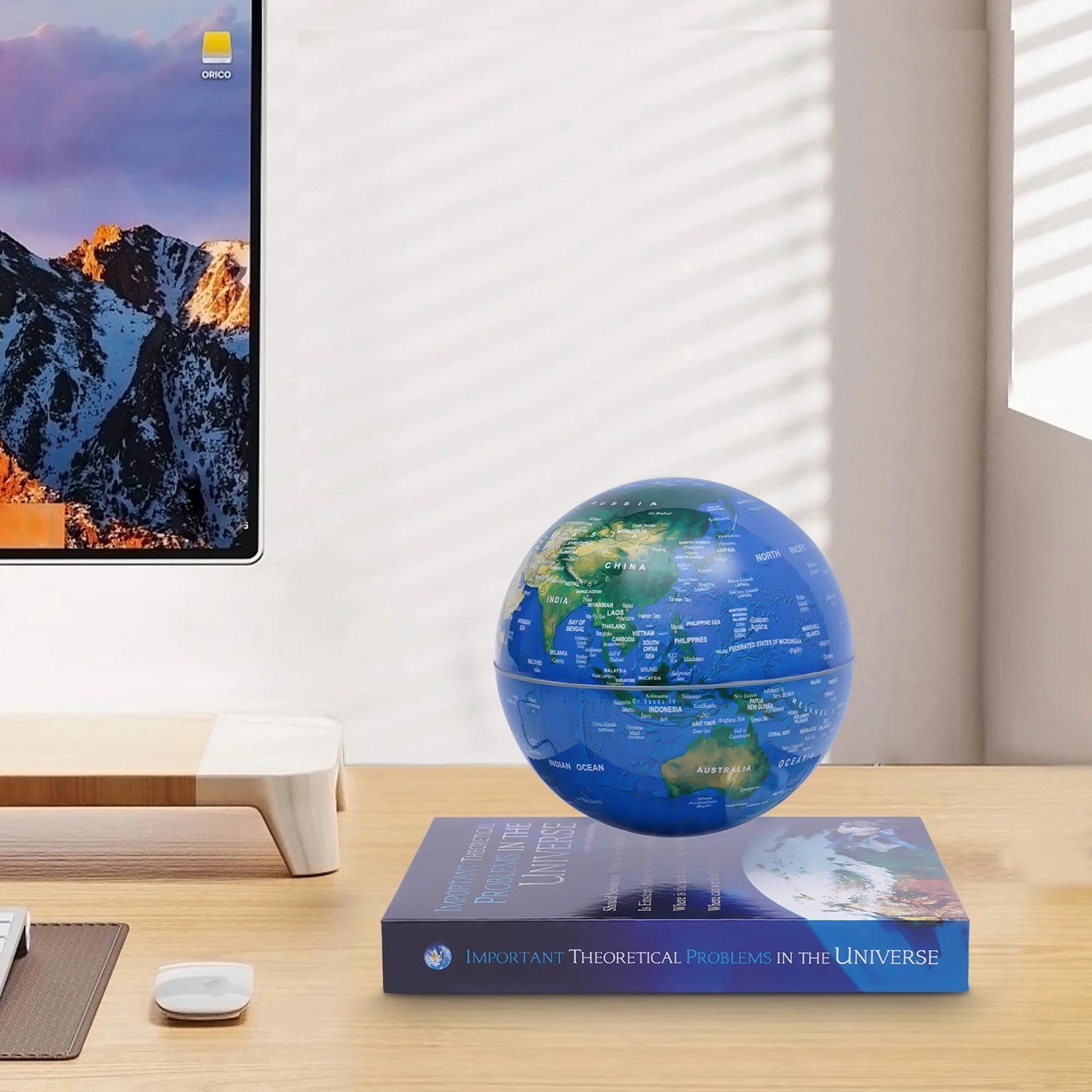 Magnetic Levitation Globe With LED Lights Floating Desk Decor