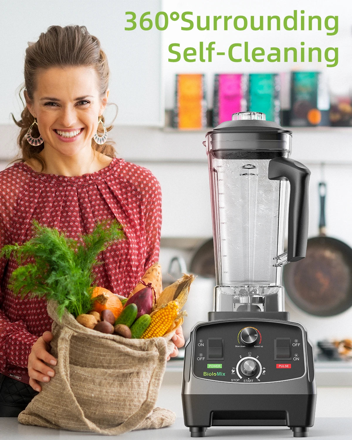 Biolomix 3HP 2200W Heavy Duty Blender Juicer Food Processor